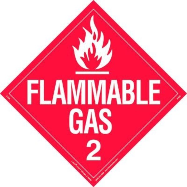 American Labelmark Co LabelMaster® Z-EZ8 Flammable Gas Placard, Worded, Removable Vinyl, 25/Pack Z-EZ8